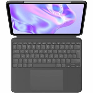 Logitech Combo Touch Keyboard/Cover Case for 33 cm (13") Apple iPad Pro 13 (2024) Tablet - Graphite - Scuff Resistant, Scr