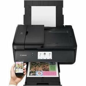 Canon PIXMA TS9550A Wired & Wireless Inkjet Multifunction Printer - Colour - Black - Copier/Printer/Scanner - 4800 x 1200 