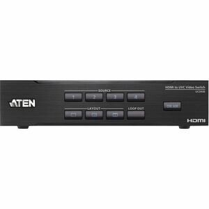 ATEN CAMLIVE PRO 4K 4-Input HDMI to USB Video Switcher - 4096 x 2160 - 4K - 1080p4 - Notebook, Camera, Monitor, Gaming Con