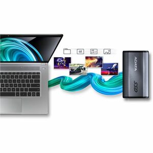 Unidad de estado sólido Pórtatil Adata Elite SE880 AELI-SE880-1TCGY - Externo - 1TB - Gris titanio - PlayStation, Portátil
