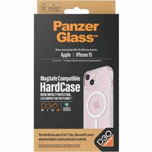 PanzerGlass HardCase Case for Apple iPhone 15 Smartphone - Transparent, Clear - Impact Resistant, Drop Resistant, Shock Re