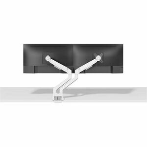 Neomounts NEXT Slim Mounting Arm for Monitor - White - Landscape/Portrait - Height Adjustable - 2 Display(s) Supported - 4