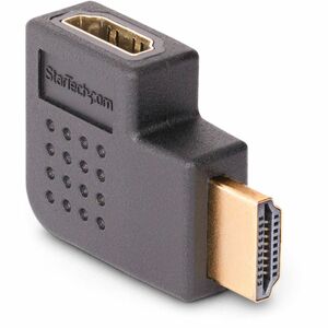 StarTech.com Adaptateur HDMI 2.0 à Angle Droit, M/F, Économiseur de Port HDMI Horizontal, 4K 60Hz, Extension Coudé pour HD