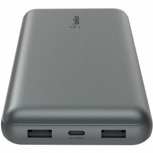 Belkin BoostCharge Power Bank - Space Gray - 20000 mAh - 3 A - 2 x USB - Space Gray