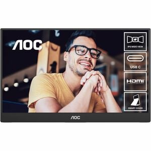 AOC 16T10 16" (406.40 mm) Class Full HD LCD Monitor - 16:9 - Black - 15.6" (396.24 mm) Viewable - In-plane Switching (IPS)