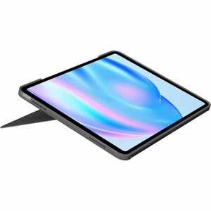 Logitech Combo Touch Keyboard/Cover Case for 33 cm (13") Apple iPad Air 13 (2024) Tablet - Oxford Gray - Scuff Resistant, 