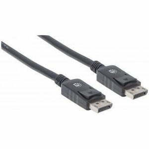 DisplayPort 1.2 Cable, 4K@60hz, 2m, Male to Male, Equivalent to Startech DISPL2M, With Latches, Fully Shielded, Black, Lif