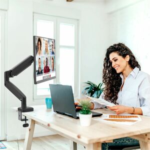 j5create JTSA101-N Mounting Arm for Monitor - Black - Height Adjustable - 43.2 cm to 81.3 cm (32") Screen Support - 8 kg L