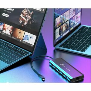 j5create Mini Dock JCD398 USB-Typ C Docking Station für Festplatte, Kamera, Flash-Laufwerk, Kopfhörer, Tablet, Webcam, Tas