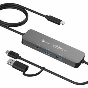 j5create Wormhole Switch JCH462 USB-Hub - USB-Typ C, USB Typ-A - 640 MB/s - Notebook, Tastatur, Maus, Desktop, Tablet, Fla