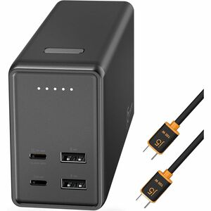 j5create JPB264100 Power Bank - Preto - Para Notebook, PC Tablet, Dispositivo móvel, Smartphone, Consola de jogos, MacBook