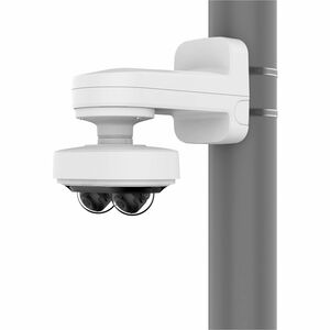Hanwha SBP-250WMW Pole/Wall Mount for Mounting Adapter - White - 44.09 lb Load Capacity - Aluminum, Polycarbonate
