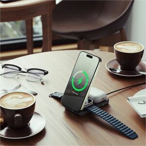 Alogic Yoga Induktionsladegerät - Schwarz - für Smartwatch, iPhone, AirPod, Qi-fähiges Gerät, Ohrhörer - 9 V DC, 12 V Glei