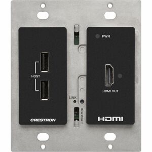 Crestron DM Lite HD-RXU-4KZ-101-2G-B Audio Extender Receiver - Wired - 70.10 m Range - 1 x Network (RJ-45) - 2 x USB - 1 x