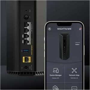 Netgear Nighthawk RS300 Wi-Fi 7 IEEE 802.11be Ethernet Wireless Router - Tri Band - 2.40 GHz ISM Band - 6 GHz UNII Band - 