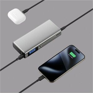 Alogic Stromspeicher - Schwarz Silber - für MacBook Pro, MacBook, Notebook, Smartphone, Tablet-PC, Ohrhörer, Gaming-Gerät,