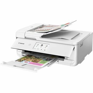 Canon PIXMA TS9551Ca Wired & Wireless Inkjet Multifunction Printer - Colour - White - Cloud/Copier/Printer/Scanner - 4800 