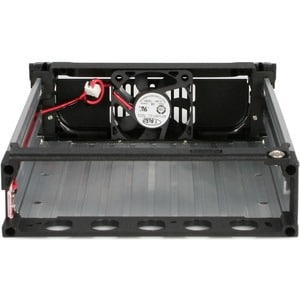 Black Aluminum 5.25in Rugged SATA Hard Drive Mobile Rack Drawer