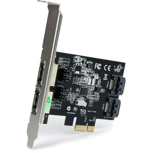 2 Port PCI Express SATA 6 Gbps eSATA Controller Card - Dual Port PCIe SATA III Card - 2 Int/2 Ext - SATA III 6Gbps PCI-e Card
