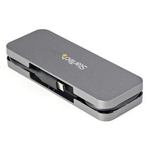StarTech.com USB Hub - USB 3.2 (Gen 1) Type C - Portable - Black, Space Gray - UASP Support - 4 Total USB Port(s) - PC, Li