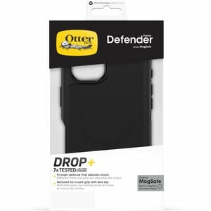 OtterBox Defender Case for Apple iPhone 16 Plus Smartphone - Textured - Black - Retail - 1 - Damage Resistant, Drop Resist