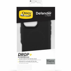 OtterBox Defender Case for Apple iPhone 16 Pro Max Smartphone - Textured - Black - Retail - 1 - Damage Resistant, Drop Res