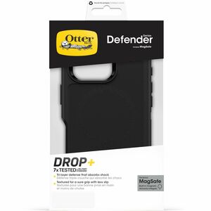 OtterBox Defender Case for Apple iPhone 16 Pro Smartphone - Textured - Black - Retail - 1 - Damage Resistant, Drop Resista