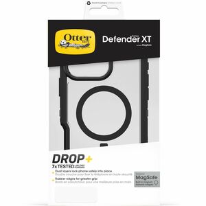 OtterBox Defender Series XT Rugged Case for Apple iPhone 16 Pro Max Smartphone - Dark Side (Clear/Black) - Retail - 1 - Dr
