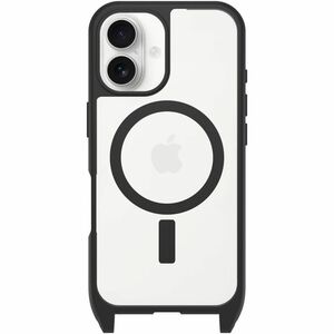 OtterBox React Carrying Case Apple iPhone 16 Smartphone - Black Crystal (Clear/Black) - Drop Resistant - Plastic, Nylon Bo