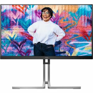 AOC Q27U3CV 27" Class WQHD LCD Monitor - 16:9 - Textured Black - 68.6 cm (27") Viewable - In-plane Switching (IPS) Technol