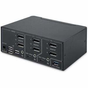 StarTech.com Digital und Analog KVM-Switchbox - TAA-konform - 2 Computer - 1 Lokaler Benutzer(n) - 8K, 4K - 7680 x 4320 - 