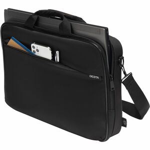 Dicota Top Traveller ONE Carrying Case for 38.1 cm (15") to 43.9 cm (17.3") Notebook - Black - Polyethylene Terephthalate 