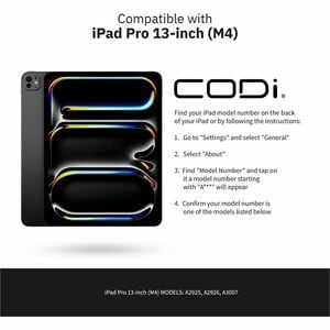 CODi Bluetooth Keyboard Folio Case with Trackpad for iPad Pro 13" (M4) - Turn your iPad into a laptop-integrated Bluetooth