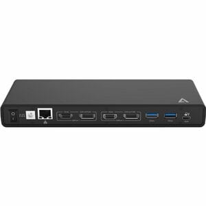Station d'accueil V7 UCDDS2 USB Type C pour Notebook - Capacité de chargement - 130 W - Noir - 2 Écrans supportées - 4K, 5