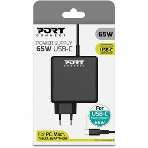 Adaptateur secteur Port Connect - 65 W - 1 Pack - Adaptateur universel - Pour Ordinateur Portable, MacBook, Tablette PC, S