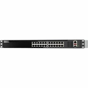 QNAP QSW-M3224-24T 24 Ports Manageable Ethernet Switch - 10 Gigabit Ethernet - 10GBase-T - 3 Layer Supported - 116.90 W Po
