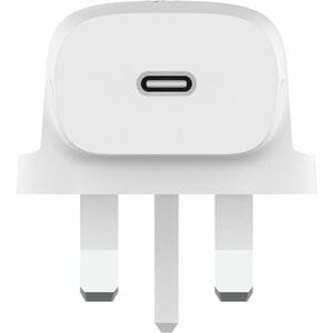 Belkin BoostCharge 20 W AC Adapter - Universal Adapter - For iPhone, iPad Air, iPad mini, iPad Pro - 1 m Cable - 3 A - White