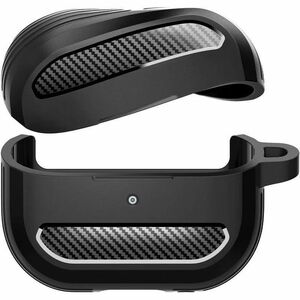 Spigen Rugged Armor Charging Case Samsung Earbud - Matte Black - Thermoplastic Polyurethane (TPU), Metal Body - Carbon Fib