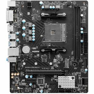 MSI B450M-A PRO MAX II Gaming Desktop Motherboard - AMD B450 Chipset - Socket AM4 - Micro ATX - Athlon, Ryzen 5 Processor 