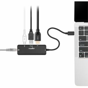 Rocstor Premium USB Type-C 4-in-1 4K Multiport Adapter - for Smartphone, Monitor, Notebook, Tablet, Desktop PC - Charging 