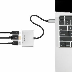 Rocstor Type-C to HDMI/USB-A/Type-C Data or PD3.1 Charging - for Monitor, Projector, Notebook - Charging Capability - USB 