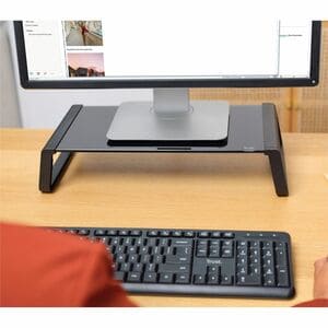 Trust Monta Monitor Stand - 10 kg Load Capacity - 9.8 cm Height x 41.5 cm Width x 22.5 cm Depth - Desk, Table - Tempered G