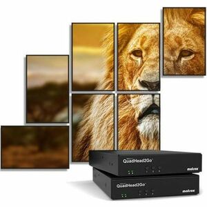 Matrox QuadHead2Go Multiview-Gerät - Einzellizenz - Funktionen: MultiView, Videoskalierung - 1920 x 1200 - HDMI - Netzwerk