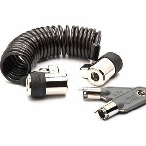 Cavo di sicurezza SpacePole ClickSafe Per Payment Terminal - Cromato, Nero - Metallo, Lega di acciaio - Per Payment Terminal