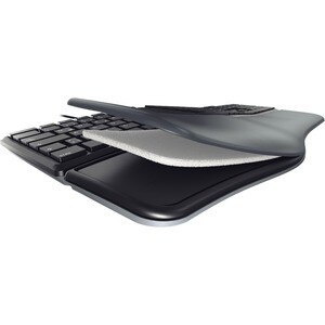 CHERRY ERGO KC 4500 Rugoso Teclado - Cabo Conectividade - USB Interface - Inglês (Reino Unido) - Preto - Windows