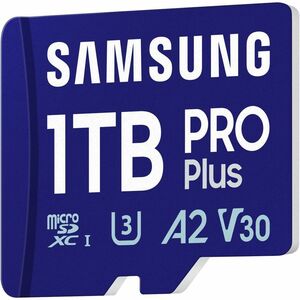Carte microSDXC Samsung PRO Plus - 1 To - Classe 10/UHS-I (U3) - V30 - 180 Mo/s en Lecture - 130 Mo/sSpaceen Écriture - 10