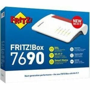 AVM FRITZ!Box 7690 Wi-Fi 7 IEEE 802.11 a/g/n/ac/ax/be Cable, DSL, VDSL, ADSL2+, Ethernet Modem/Wireless Router - 3G - LTE,