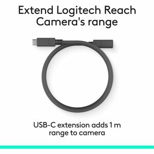 Logitech 1 m USB-C Data Transfer Cable - Cable for Camera - First End: 1 x USB Type C - Female - Second End: 1 x USB Type 