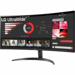 LG Ultrawide 34WR50QK-B 34 Zoll Class WQHD Gekrümmter Bildschirm LED-Monitor - 21:9 Format - Schwarz - 86,4 cm (34 Zoll) V