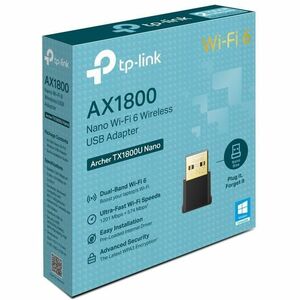 Adaptateur Wi-Fi TP-Link Archer TX1800U Nano - IEEE 802.11 a/b/g/n/ac/ax - Bi bande pour Ordinateur de bureau - USB 2.0 - 